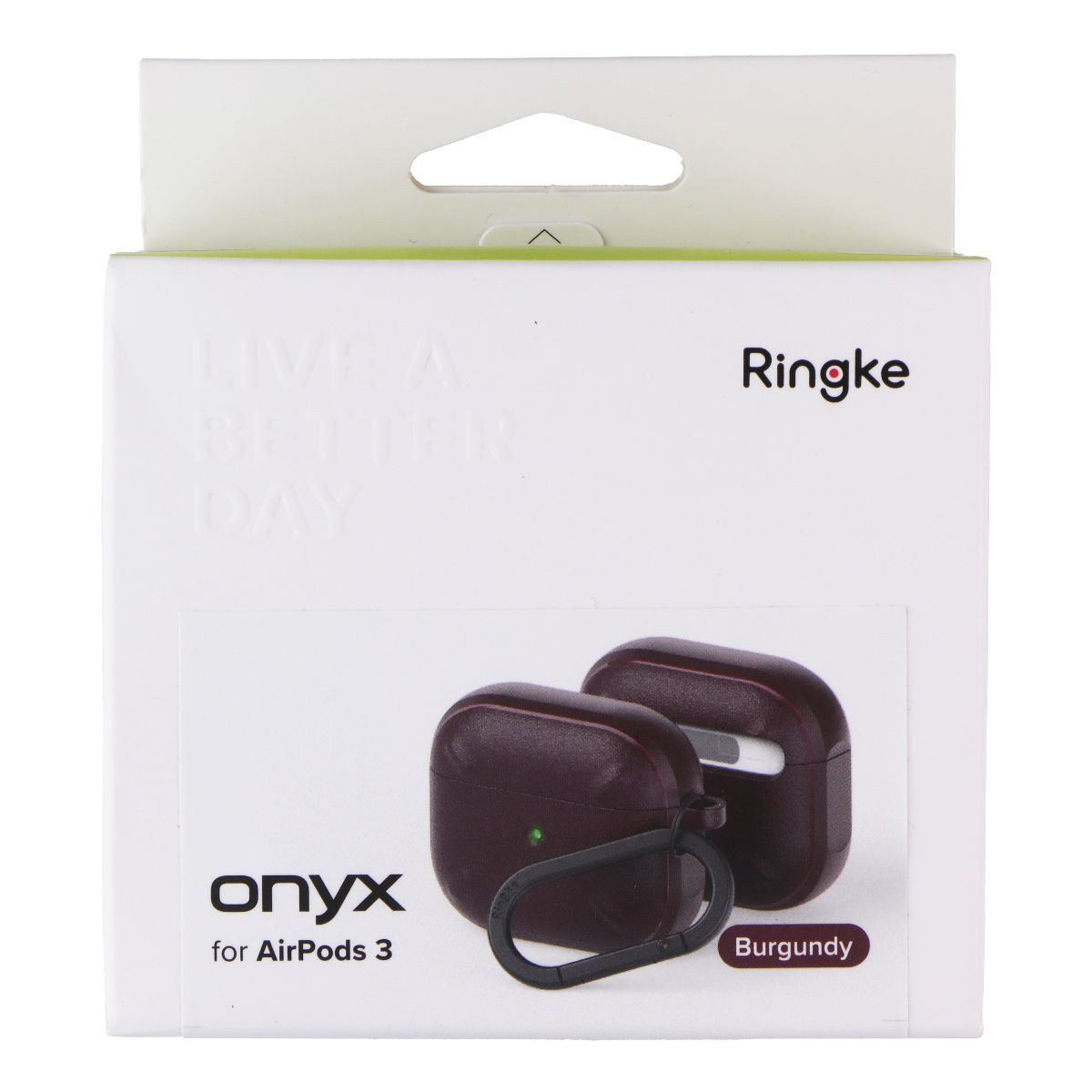 Ringke Onyx Keychain Case for Apple AirPods 3rd Gen - Burgundy iPod, Audio Player Accessories - Cases, Covers & Skins Ringke - Simple Cell Bulk Wholesale Pricing - USA Seller