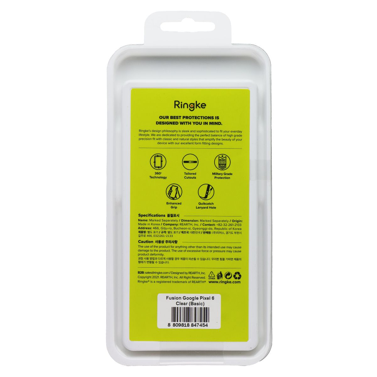 Ringke Fusion Series Case for Google Pixel 6 - Clear Cell Phone - Cases, Covers & Skins Ringke - Simple Cell Bulk Wholesale Pricing - USA Seller