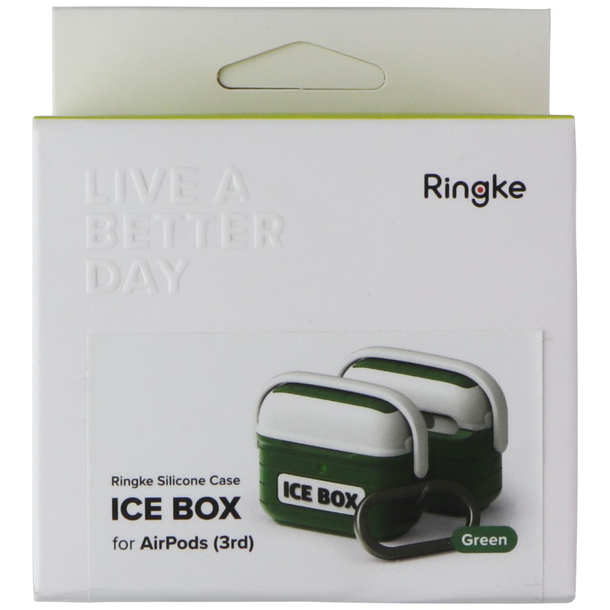 Ringke Silicone Case for Apple AirPods (3rd Gen) - Ice Box Green/White iPod, Audio Player Accessories - Cases, Covers & Skins Ringke - Simple Cell Bulk Wholesale Pricing - USA Seller