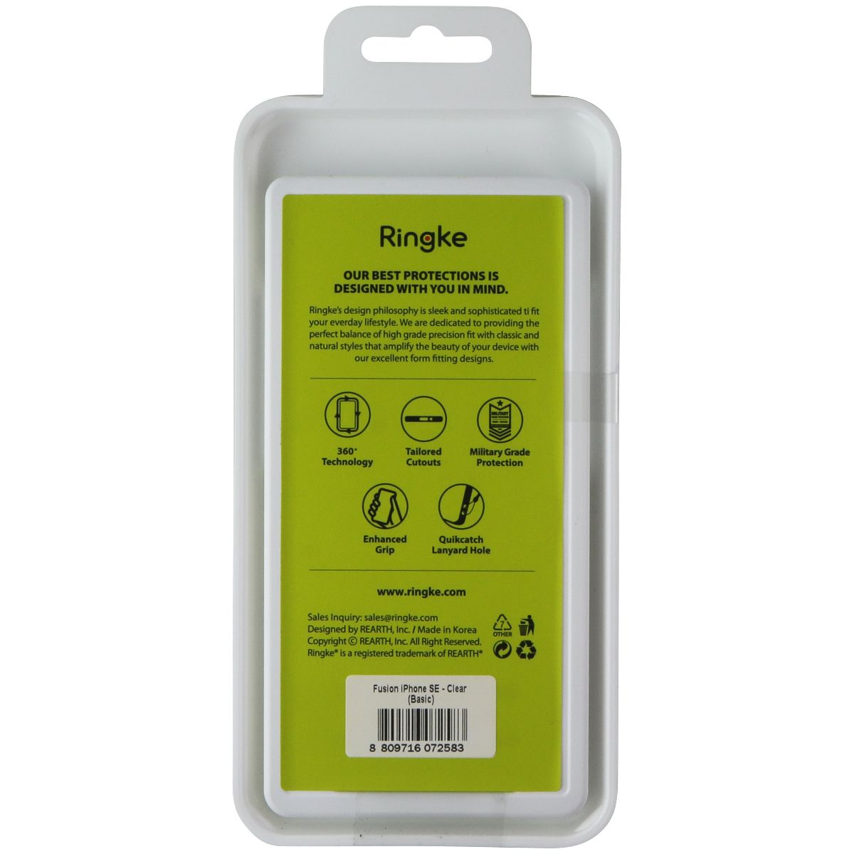 Ringke Fusion Series Case for Apple iPhone SE (2nd Gen) - Clear Cell Phone - Cases, Covers & Skins Ringke - Simple Cell Bulk Wholesale Pricing - USA Seller