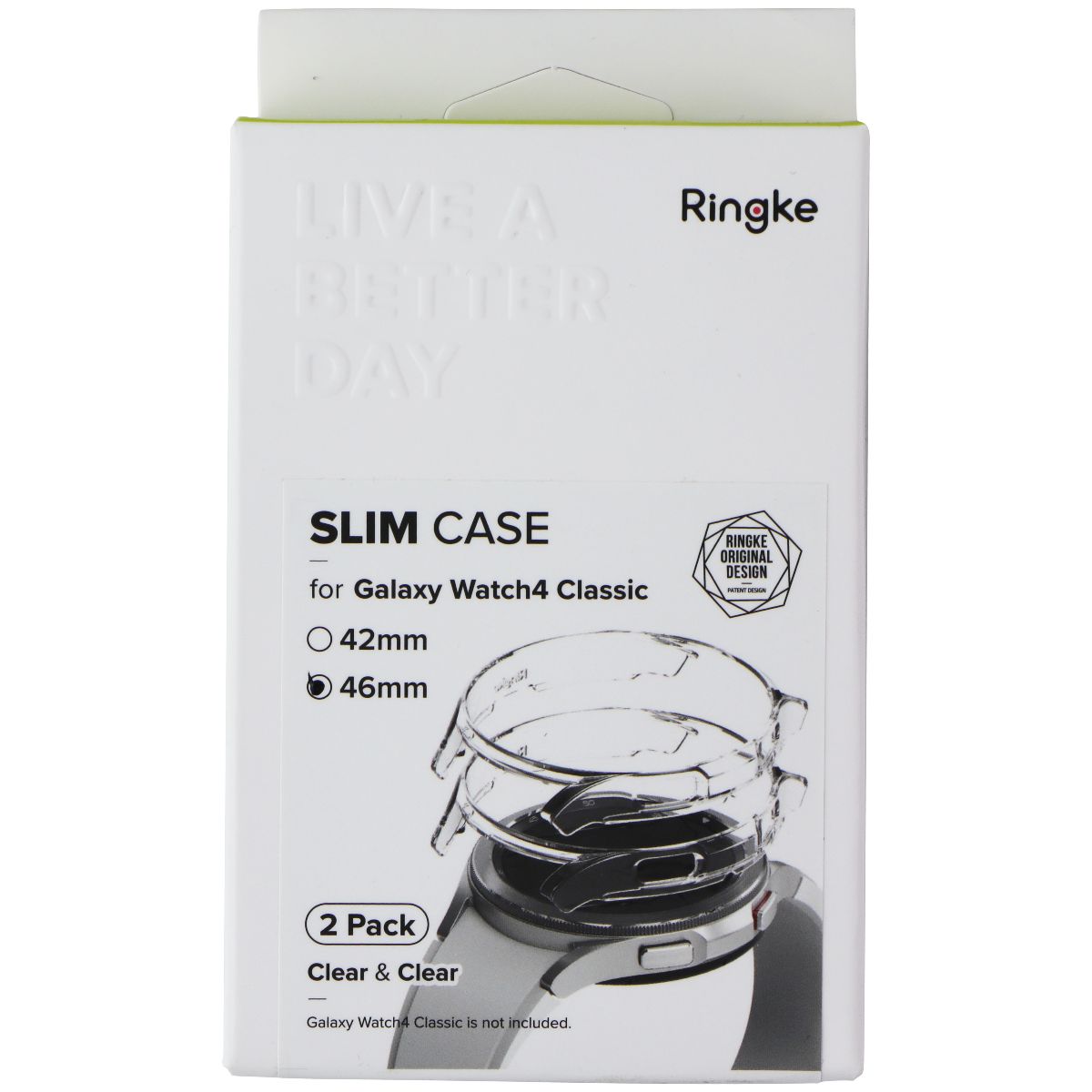 Ringke Slim Case Galaxy Watch4 Classic (46mm) - Clear (2 Pack) Smart Watch Accessories - Smart Watch Cases Ringke - Simple Cell Bulk Wholesale Pricing - USA Seller