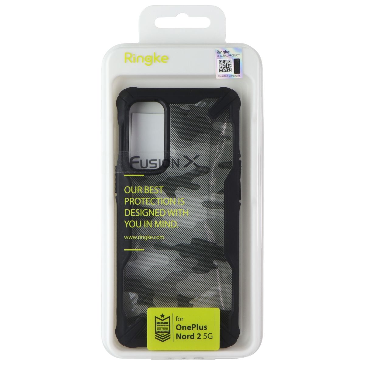 Ringke Fusion X Case for OnePlus Nord 2 5G - Black Camo Cell Phone - Cases, Covers & Skins Ringke - Simple Cell Bulk Wholesale Pricing - USA Seller