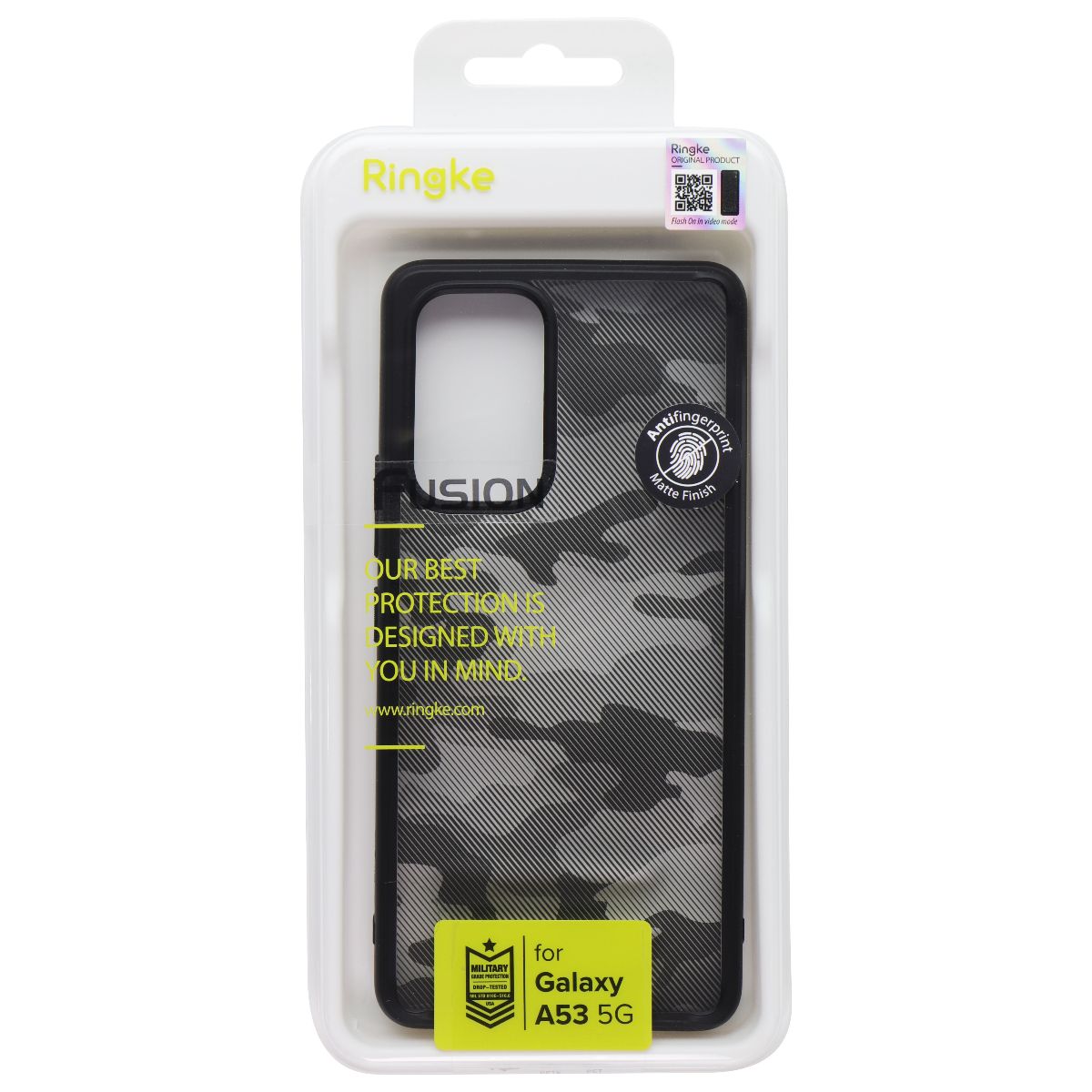 Ringke Fusion Series Case for Samsung Galaxy A53 5G - Matte Camo Black Cell Phone - Cases, Covers & Skins Ringke - Simple Cell Bulk Wholesale Pricing - USA Seller