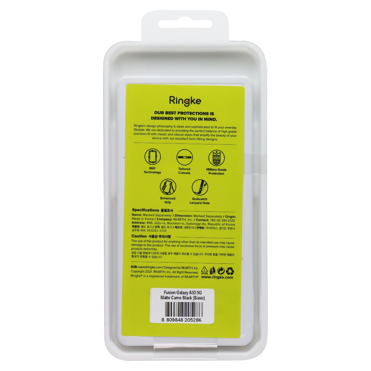 Ringke Fusion Series Case for Samsung Galaxy A53 5G - Matte Camo Black Cell Phone - Cases, Covers & Skins Ringke - Simple Cell Bulk Wholesale Pricing - USA Seller