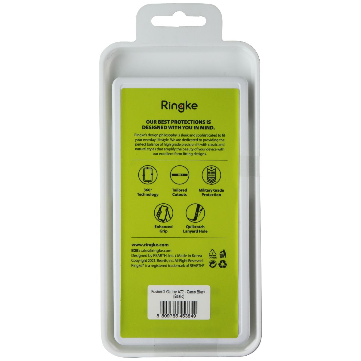 Ringke Fusion X Series Case for Samsung Galaxy A72 - Black Camo