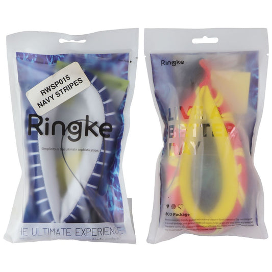Ringke Waterproof Floating Straps (2 Pack) - Banana / Navy Stripes Cell Phone - Armbands Ringke - Simple Cell Bulk Wholesale Pricing - USA Seller