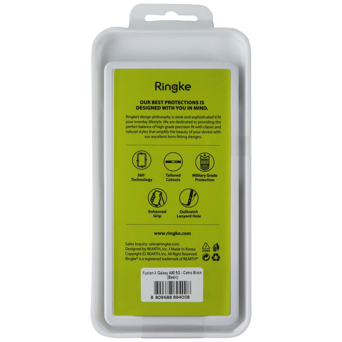 Ringke Fusion X Series Case for Samsung Galaxy A90 5G - Camo Black Cell Phone - Cases, Covers & Skins Ringke - Simple Cell Bulk Wholesale Pricing - USA Seller