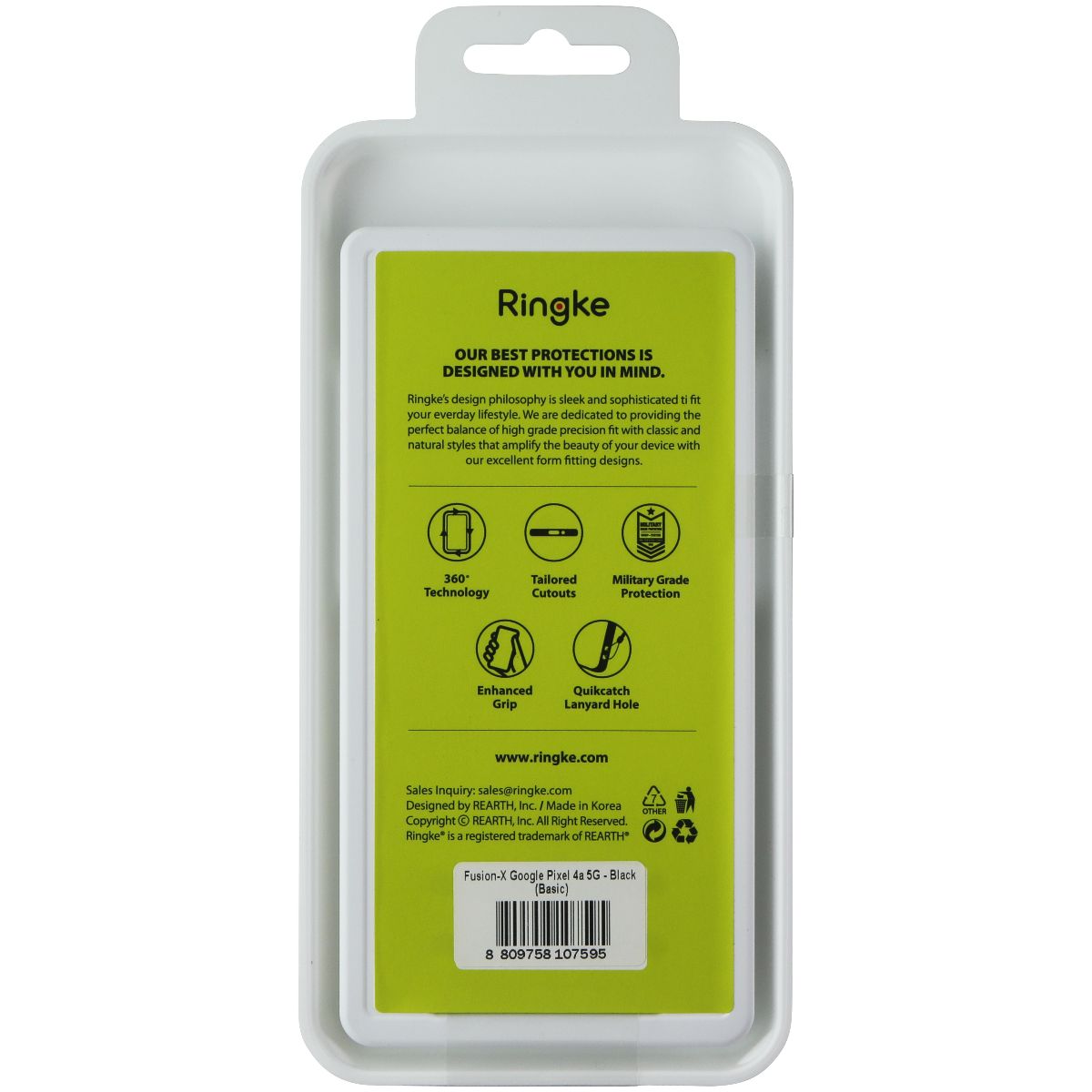 Ringke Fusion X Series Case for Google Pixel 4a 5G - Clear / Black Cell Phone - Cases, Covers & Skins Ringke - Simple Cell Bulk Wholesale Pricing - USA Seller