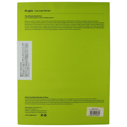 Ringke Invisible Defender Tempered Glass for Samsung Galaxy Tab S7