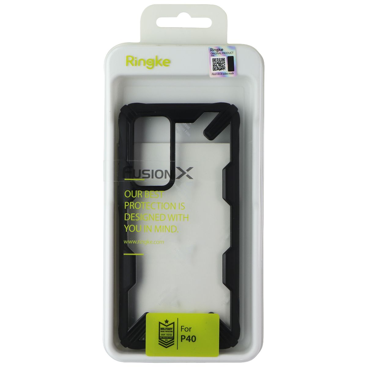 Ringke Fusion X Series Case for Huawei P40 - Clear / Black Cell Phone - Cases, Covers & Skins Ringke - Simple Cell Bulk Wholesale Pricing - USA Seller