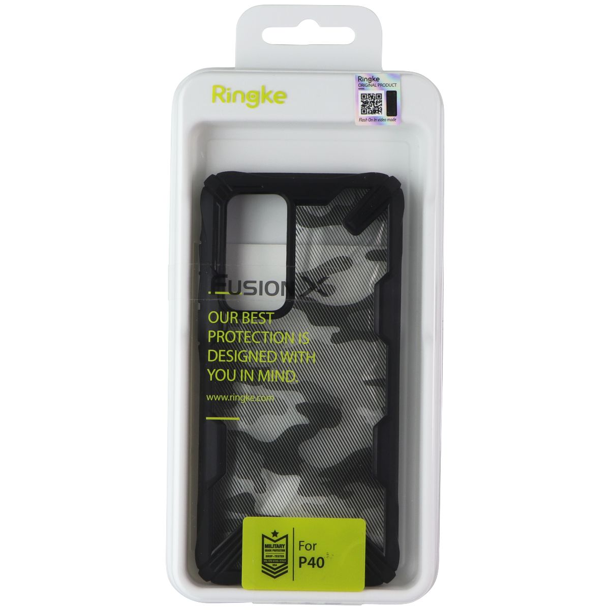 Ringke Fusion X Series Case for Huawei P40 - Camo Black Cell Phone - Cases, Covers & Skins Ringke - Simple Cell Bulk Wholesale Pricing - USA Seller