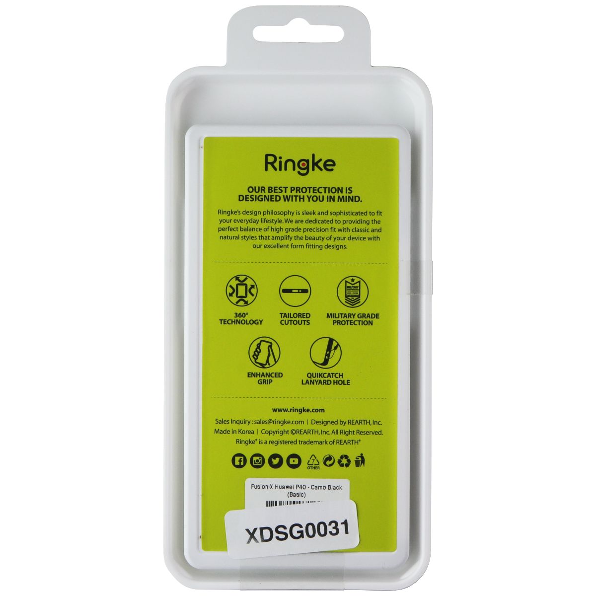 Ringke Fusion X Series Case for Huawei P40 - Camo Black Cell Phone - Cases, Covers & Skins Ringke - Simple Cell Bulk Wholesale Pricing - USA Seller