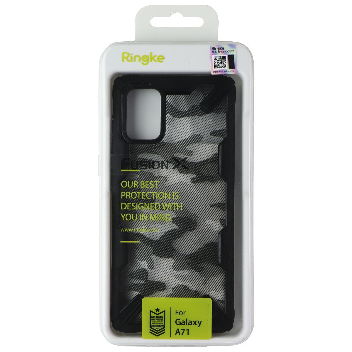 Ringke Fusion X Series Case for Samsung Galaxy A71 - Black Camo Cell Phone - Cases, Covers & Skins Ringke - Simple Cell Bulk Wholesale Pricing - USA Seller