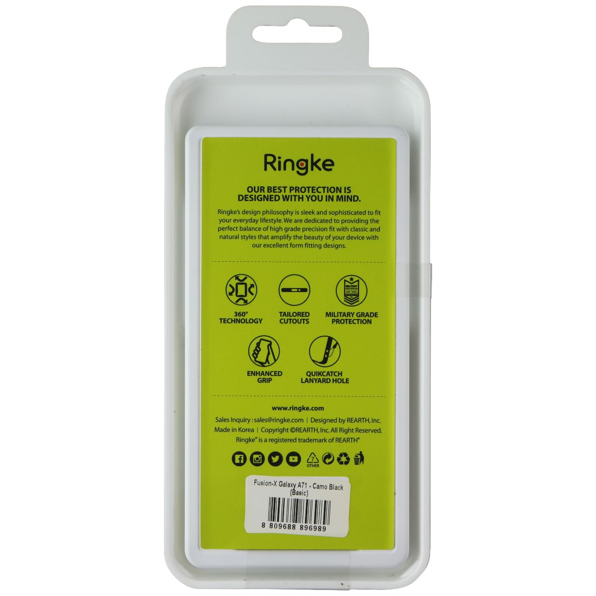 Ringke Fusion X Series Case for Samsung Galaxy A71 - Black Camo Cell Phone - Cases, Covers & Skins Ringke - Simple Cell Bulk Wholesale Pricing - USA Seller