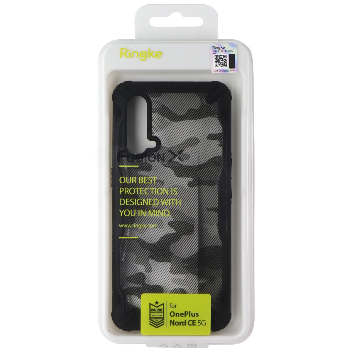 Ringke Fusion X Series Case for OnePlus Nord CE 5G - Black Camo