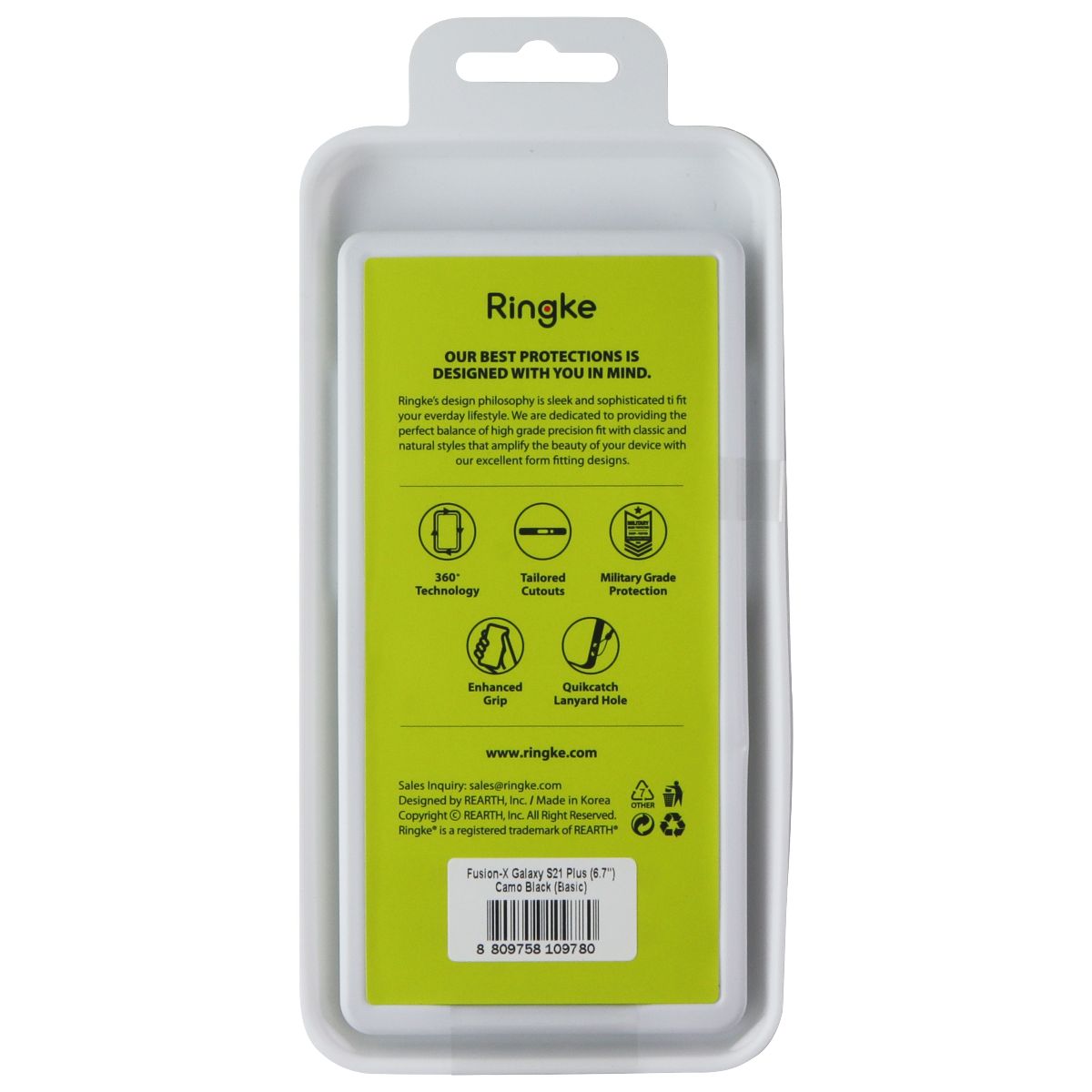 Ringke Fusion X Series Case for Samsung Galaxy S21+ (Plus) - Black Camo