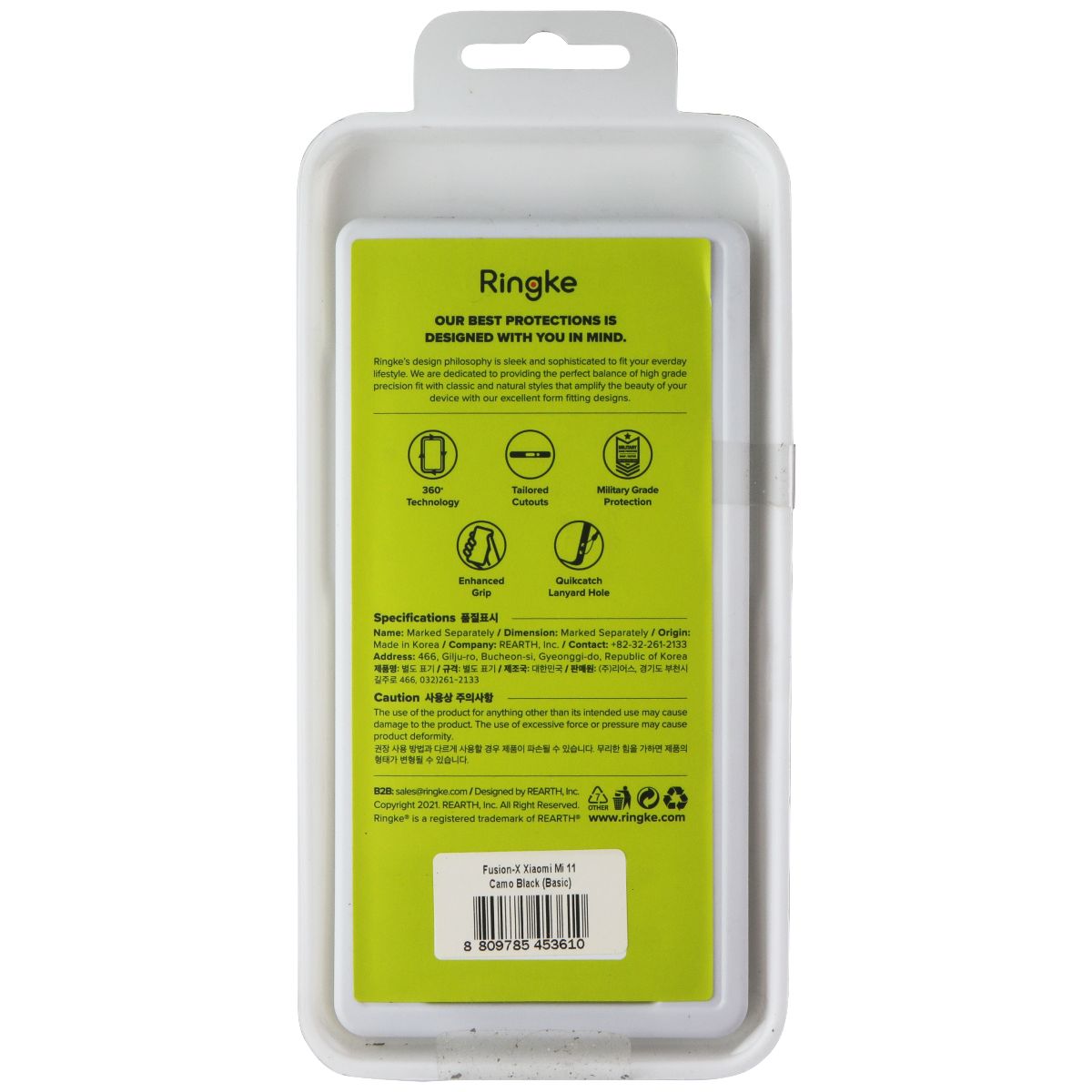 Ringke Fusion X Series Case for Xiaomi Mi 11 - Black Camo