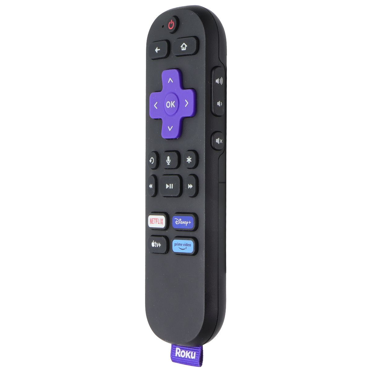 Roku Voice Remote w/ Netflix/Disney+/AppleTV+/Prime Video Keys (RC-GZ1) - Black TV, Video & Audio Accessories - Remote Controls Roku - Simple Cell Bulk Wholesale Pricing - USA Seller