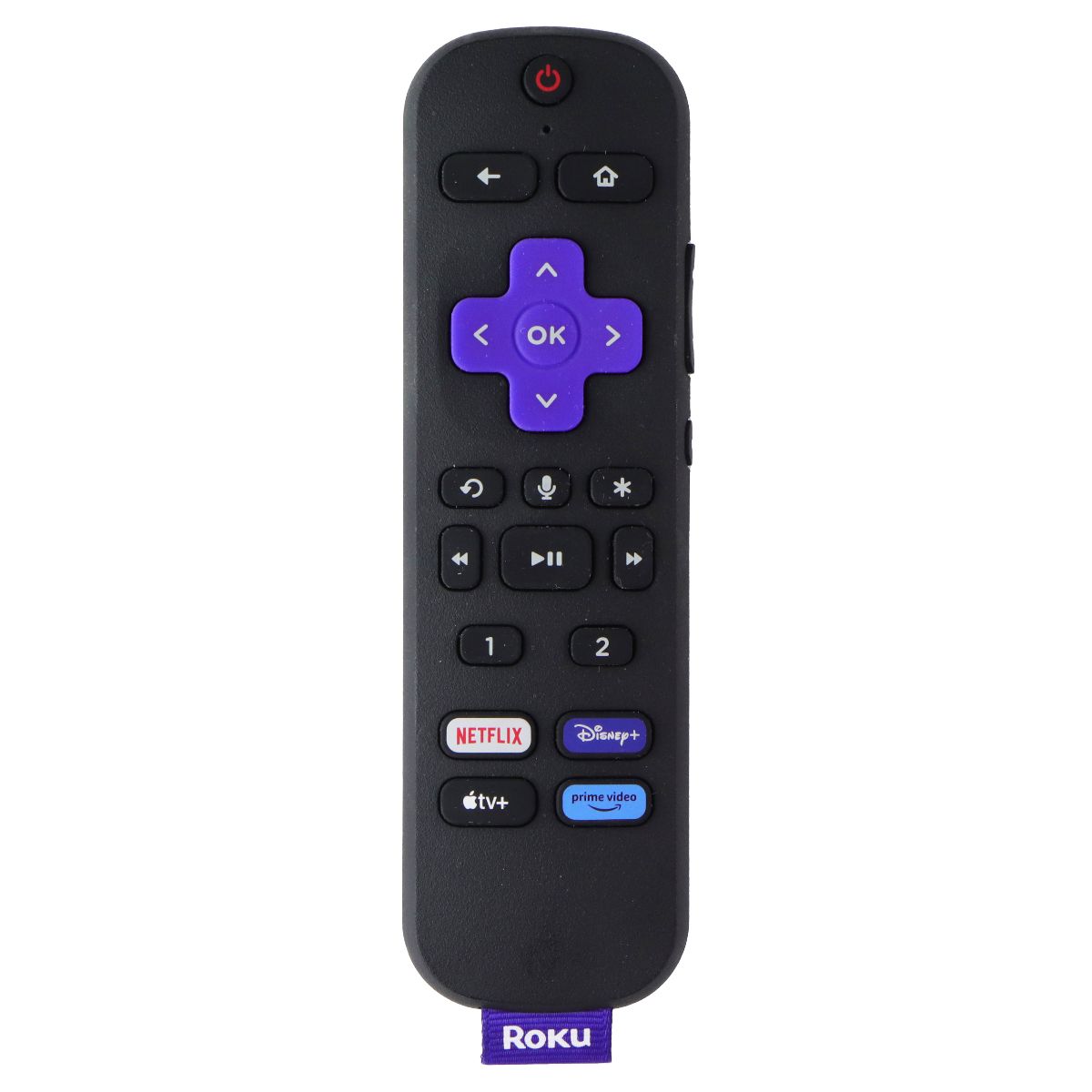 Roku Voice Remote with Netflix/Disney+/AppleTV+/Prime Video Hot Keys (RC-MC1) TV, Video & Audio Accessories - Remote Controls Roku - Simple Cell Bulk Wholesale Pricing - USA Seller