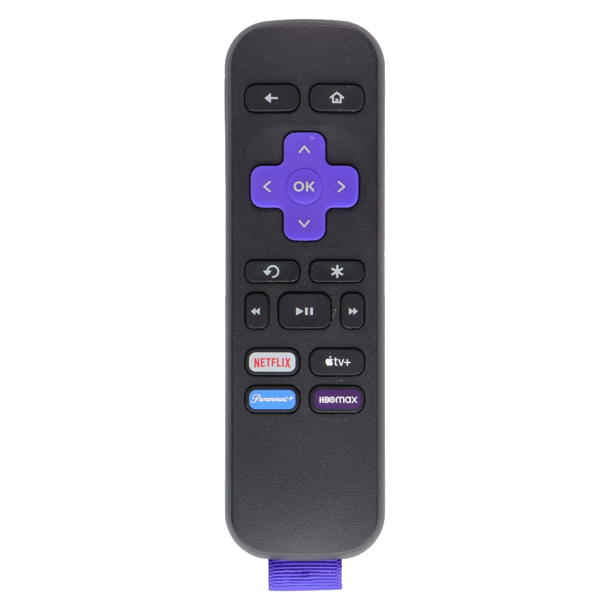 Roku (RC-ALIR) Remote Control w/ Netflix/AppleTV+/Paramount+/HBOMax Keys - Black TV, Video & Audio Accessories - Remote Controls Roku - Simple Cell Bulk Wholesale Pricing - USA Seller
