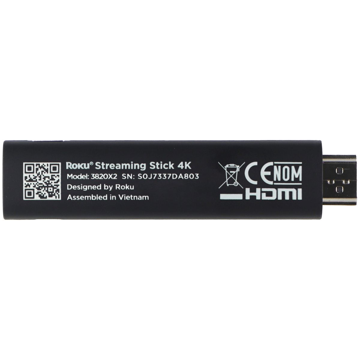 Roku 4K HDMI Streaming Stick for Netflix/Disney+/Apple/Paramount - Black 3820X2 Home Multimedia - Internet & Media Streamers Roku - Simple Cell Bulk Wholesale Pricing - USA Seller
