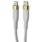 S. Simple 10 Foot USB-C to Lightning 8-Pin Tough-Knit Braided Cable - White/Gold Cell Phone - Cables & Adapters S. Simple - Simple Cell Bulk Wholesale Pricing - USA Seller