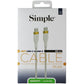S. Simple (10-Ft) USB-C to USB-C Tough-Knit Braided Cable - White/Gold Cell Phone - Cables & Adapters S. Simple    - Simple Cell Bulk Wholesale Pricing - USA Seller