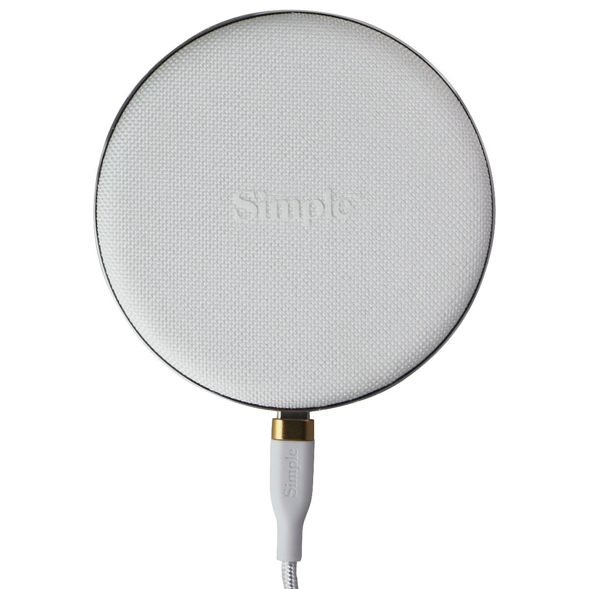 Simple (15W) USB-C POWER Wireless Charger Pad - White/Gold Cell Phone - Chargers & Cradles S. Simple    - Simple Cell Bulk Wholesale Pricing - USA Seller