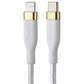 S. Simple (6-Ft) USB-C to 8-Pin Tough-Knit Braided Cable - White/Gold