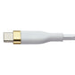 S. Simple (6-Ft) USB-C to 8-Pin Tough-Knit Braided Cable - White/Gold Cell Phone - Cables & Adapters S. Simple - Simple Cell Bulk Wholesale Pricing - USA Seller