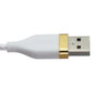 Simple (4-Ft) USB-A to USB-C Tough-Knit Braided Charge Cable - White/Gold Cell Phone - Cables & Adapters Simple - Simple Cell Bulk Wholesale Pricing - USA Seller