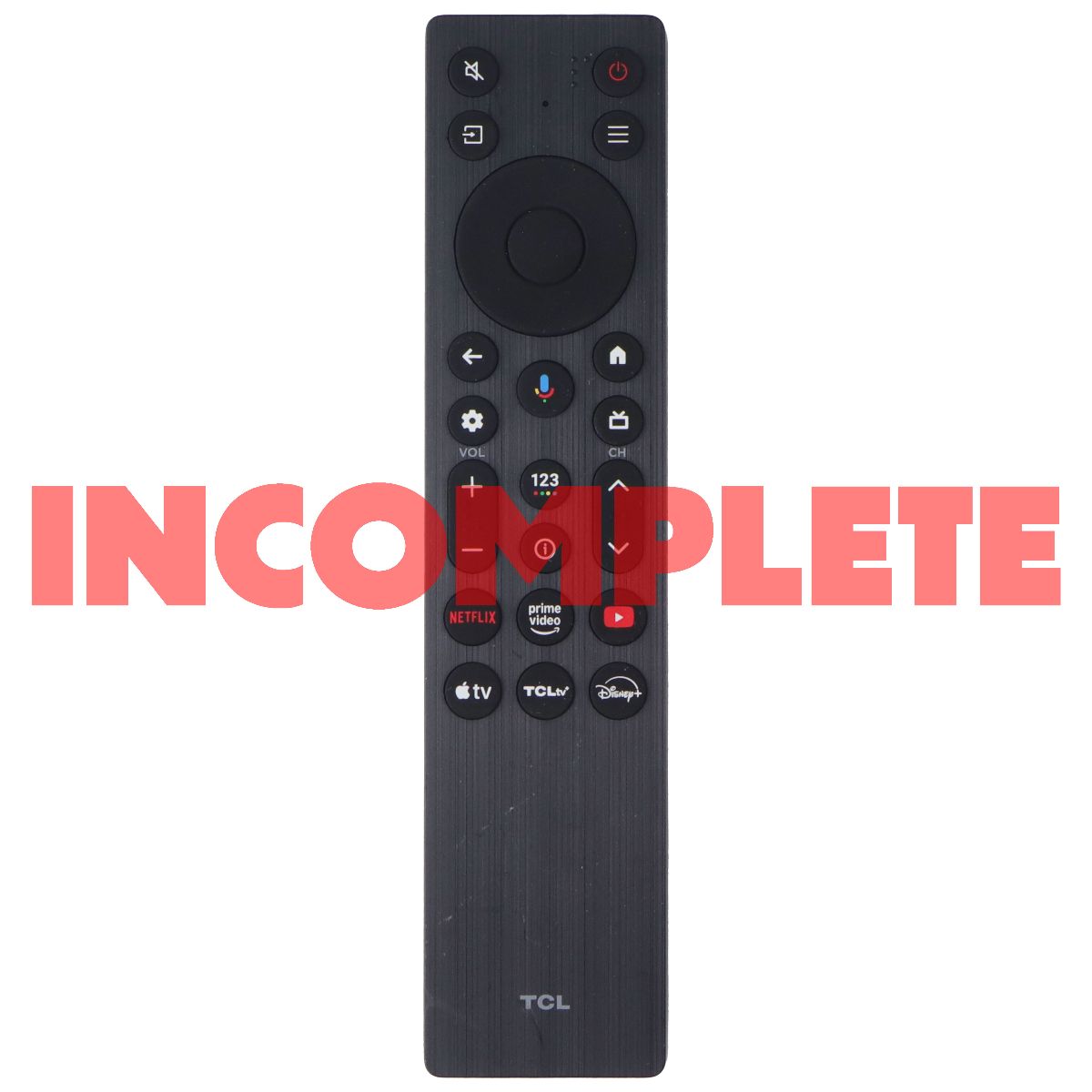TCL Voice Remote w/ Netflix/Prime/YouTube/AppleTV/TCLtv/Disney+ Keys - RC923A TV, Video & Audio Accessories - Remote Controls TCL - Simple Cell Bulk Wholesale Pricing - USA Seller