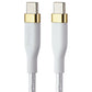 S. Simple (4 Foot) USB-C to USB-C Tough-Knit Braided Cable - White/Gold Cell Phone - Cables & Adapters S. Simple - Simple Cell Bulk Wholesale Pricing - USA Seller