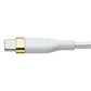 S. Simple (4 Foot) USB-C to USB-C Tough-Knit Braided Cable - White/Gold Cell Phone - Cables & Adapters S. Simple - Simple Cell Bulk Wholesale Pricing - USA Seller