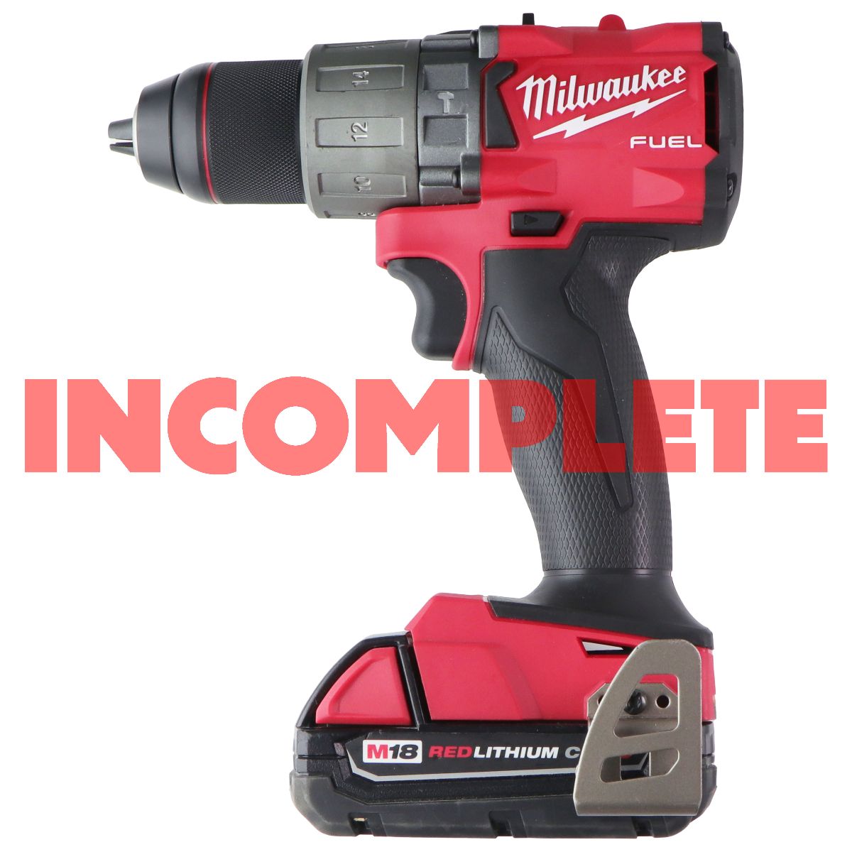 Milwaukee M18 Fuel 1/2-inch Hammer Drill (2804-20) with Battery - Red Other Sporting Goods Milwaukee - Simple Cell Bulk Wholesale Pricing - USA Seller