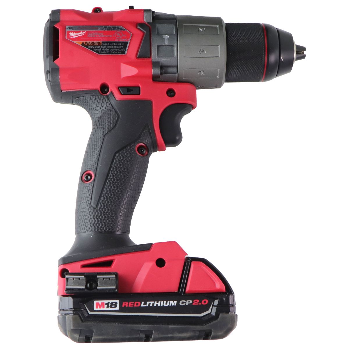Milwaukee M18 Fuel 1/2-inch Hammer Drill (2804-20) with Battery - Red Other Sporting Goods Milwaukee - Simple Cell Bulk Wholesale Pricing - USA Seller