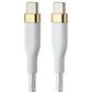 S. Simple (6-Ft) USB-C to USB-C Tough-Knit Braided Cable - White/Gold Cell Phone - Cables & Adapters S. Simple - Simple Cell Bulk Wholesale Pricing - USA Seller