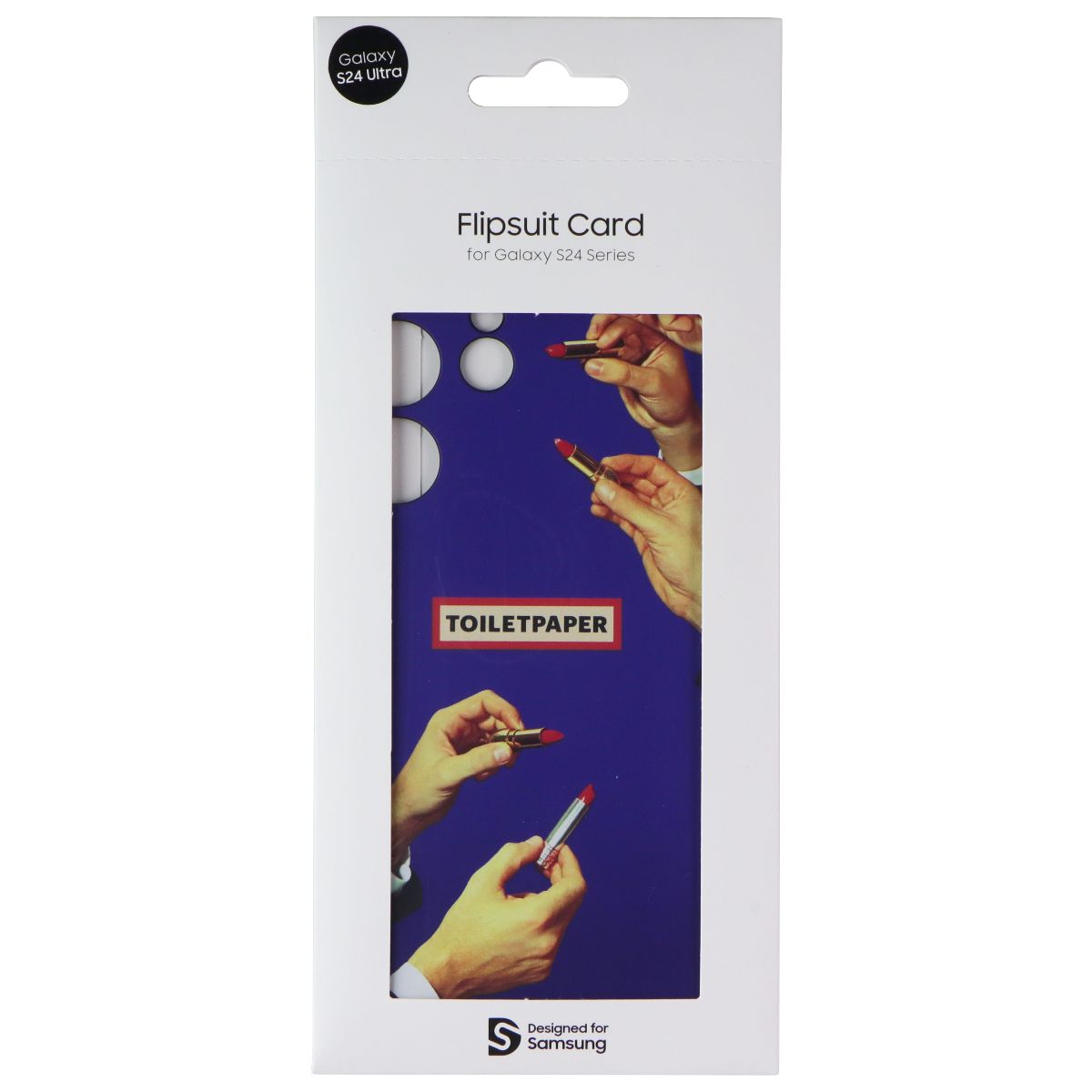 Samsung Interactive Flipsuit Card for Galaxy S24 Ultra - TOILETPAPER Lipstick Cell Phone - Cases, Covers & Skins Samsung - Simple Cell Bulk Wholesale Pricing - USA Seller