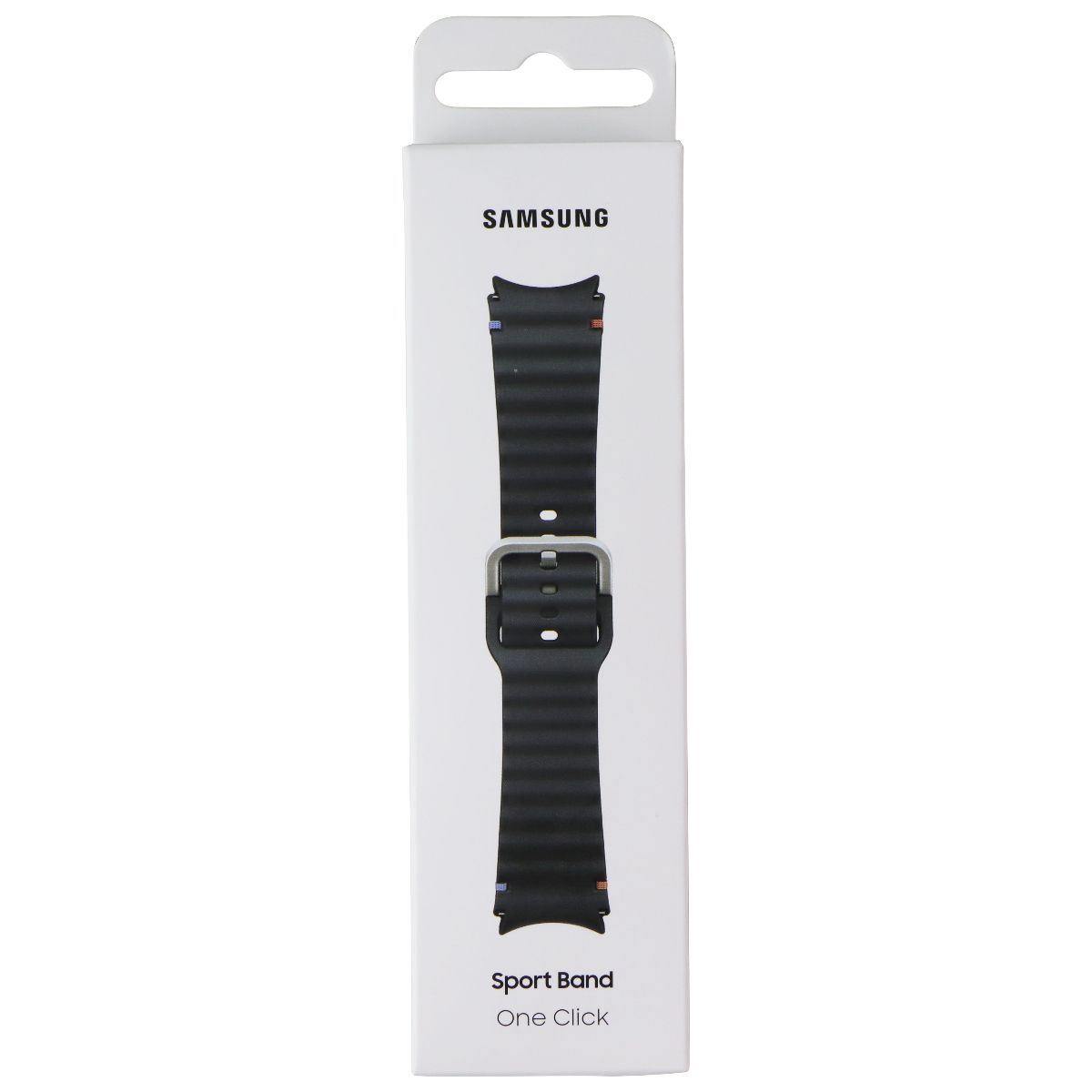 Samsung One Click Sport Band for Galaxy Watch4 - Black (20mm, M/L) Smart Watch Accessories - Watch Bands Samsung - Simple Cell Bulk Wholesale Pricing - USA Seller