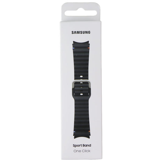 Samsung One Click Sport Band for Galaxy Watch4 - Black (20mm, M/L) Smart Watch Accessories - Watch Bands Samsung - Simple Cell Bulk Wholesale Pricing - USA Seller