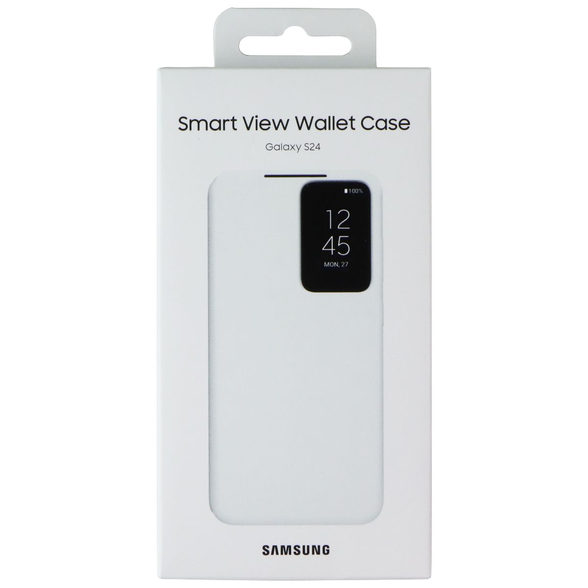 Samsung Smart View Wallet Case for Galaxy S24 - White Cell Phone - Cases, Covers & Skins Samsung - Simple Cell Bulk Wholesale Pricing - USA Seller