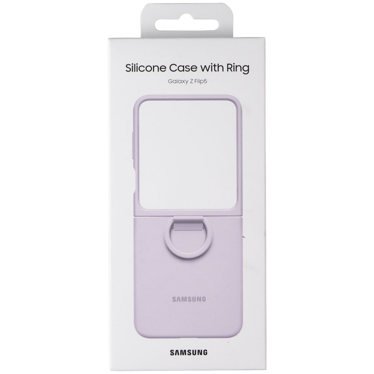 SAMSUNG Official Silicone Cover Case with Ring for Galaxy Z Flip5 - Lavender Cell Phone - Cases, Covers & Skins Samsung    - Simple Cell Bulk Wholesale Pricing - USA Seller