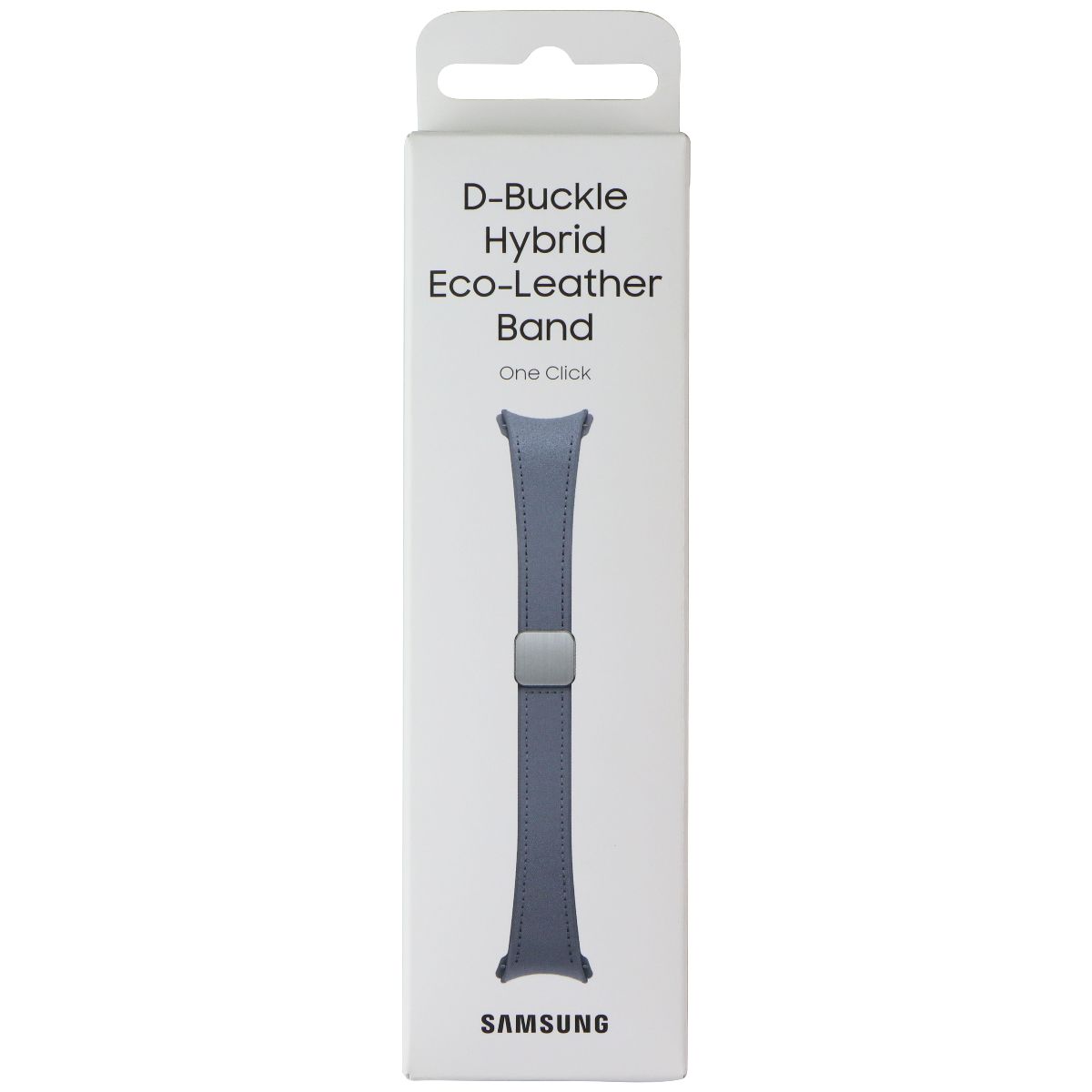 Samsung D-Buckle Hybrid Eco-Leather for Galaxy Watch4 - Blue (20mm, S/M, SLIM) Smart Watch Accessories - Watch Bands Samsung - Simple Cell Bulk Wholesale Pricing - USA Seller