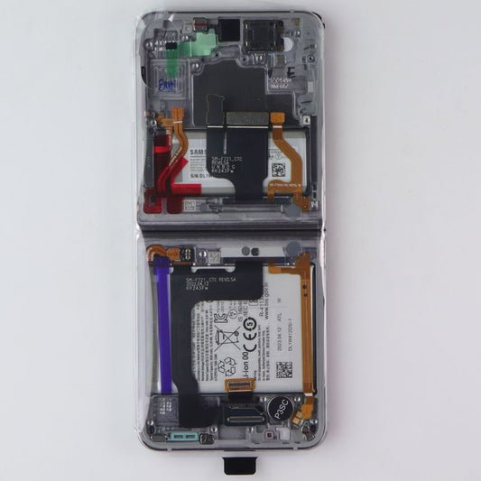 Repair Part SVC LCD Assembly (E/ZS/PF) Frame for Galaxy Z Flip4 (SM-F721) Silver Cell Phone - Replacement Parts & Tools Samsung - Simple Cell Bulk Wholesale Pricing - USA Seller