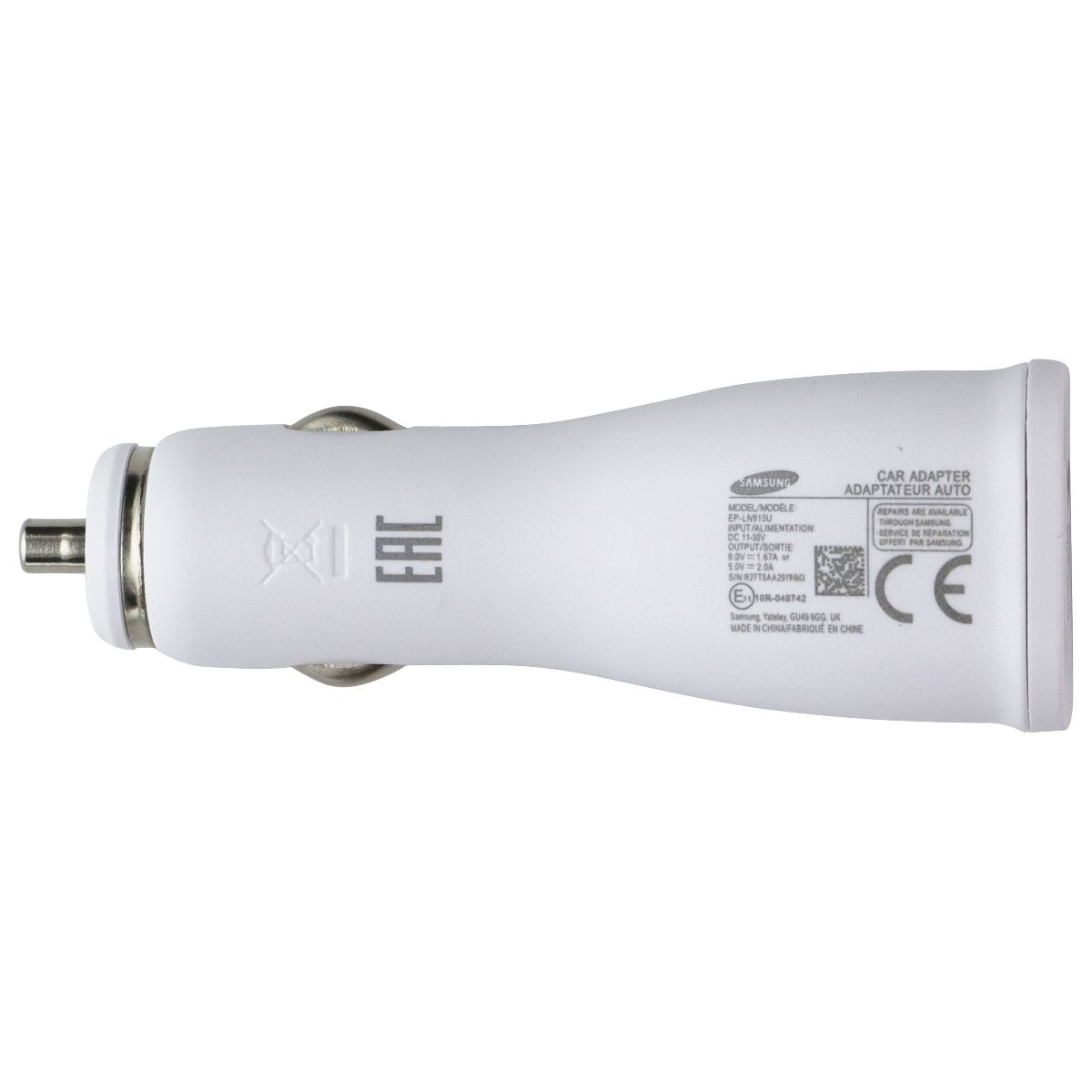 Samsung Adaptive Fast Charging USB Car Adapter - 5V/2V White (EP-LN915U) Cell Phone - Cables & Adapters Samsung - Simple Cell Bulk Wholesale Pricing - USA Seller