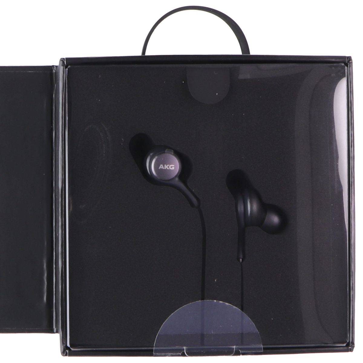 Samsung Wired (3.5mm) Earbud Headphones Powered by AKG w/Carrying Case - Black Portable Audio - Headphones Samsung    - Simple Cell Bulk Wholesale Pricing - USA Seller