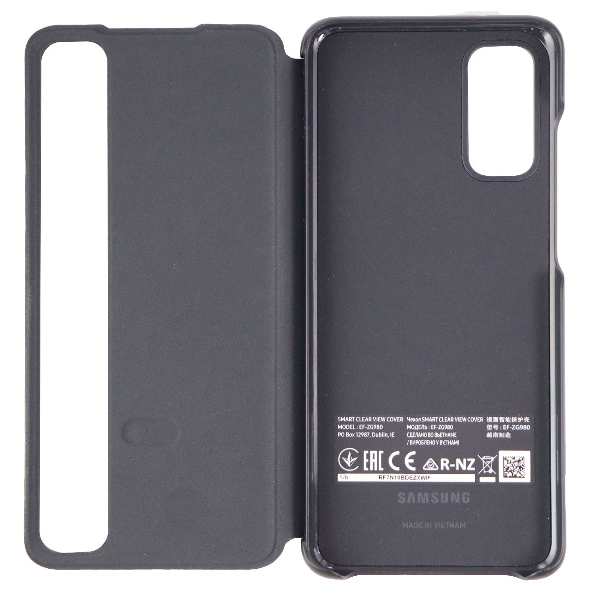 Samsung Smart Clear View Cover for Samsung Galaxy S20 / S20 5G - Black Cell Phone - Cases, Covers & Skins Samsung - Simple Cell Bulk Wholesale Pricing - USA Seller