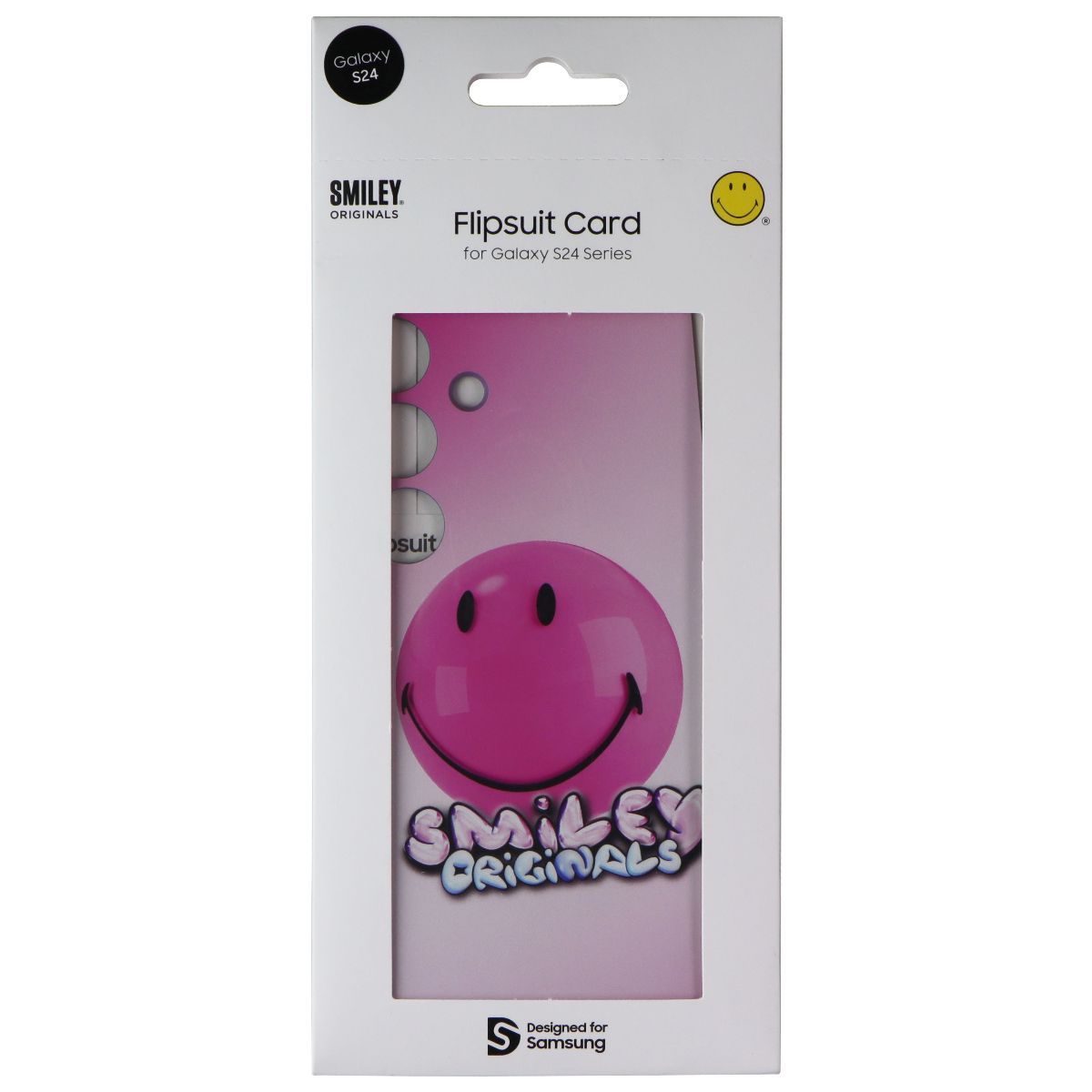 Samsung Smiley Originals Flipsuit Interactive Card for Galaxy S24 - Pink Cell Phone - Cases, Covers & Skins Samsung - Simple Cell Bulk Wholesale Pricing - USA Seller