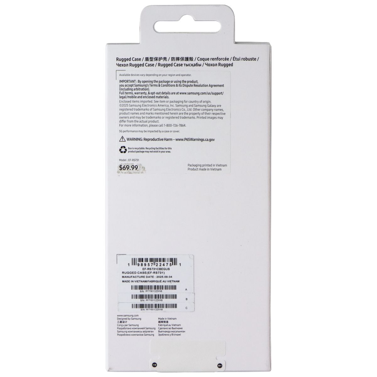 Samsung Official Rugged Case for Galaxy S25 FE - Black (EF-RS731)