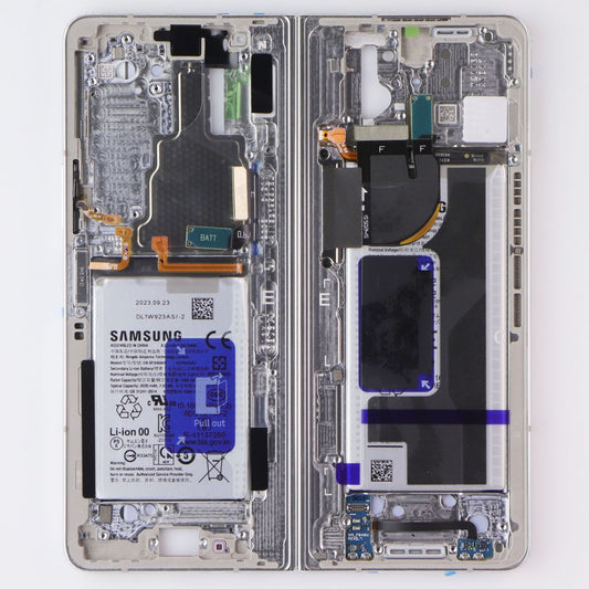 Repair Part SVC Case ASSM Front+Batt for Galaxy Z Fold5 - GH82-33139B - Icy Blue Cell Phone - Replacement Parts & Tools Samsung - Simple Cell Bulk Wholesale Pricing - USA Seller